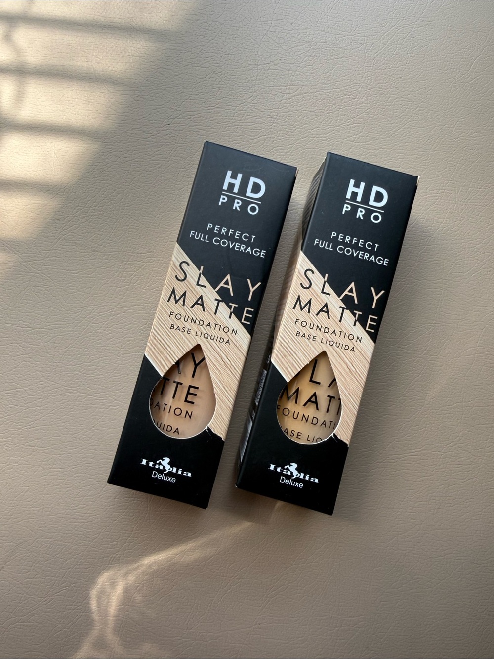 Italia Deluxe HD Pro Slay Matte Liquid Foundation Bundle - Shades 2B & 3B NIB